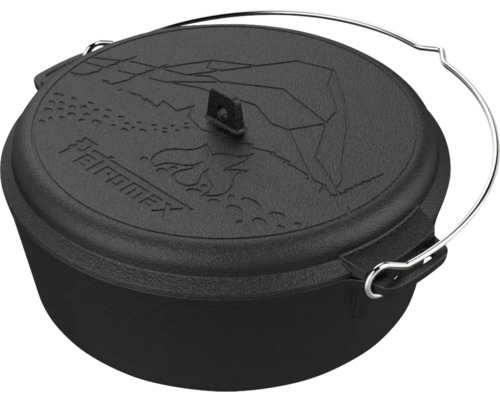Petromax Feuertopf aus Gusseisen mit Deckel und Henkel