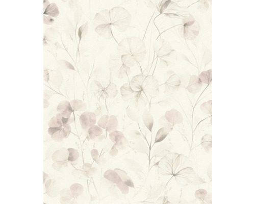 Tapete mit blumigem Muster und Blätterdesign