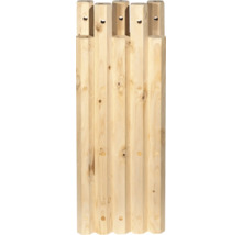 Holzzaunpfosten mit gefrästen Rillen