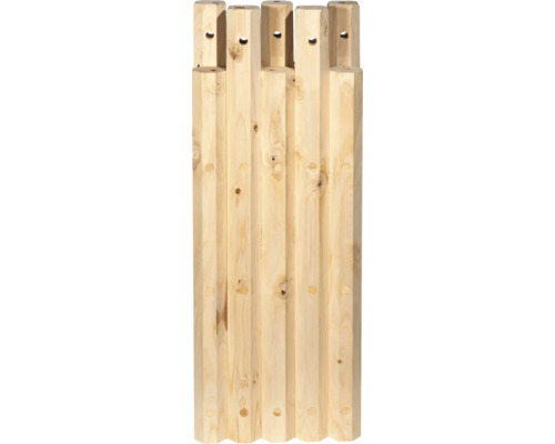 Holzzaunpfosten mit gefrästen Rillen