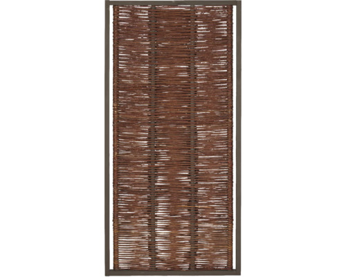Sichtschutzelement aus Weide mit Rahmen