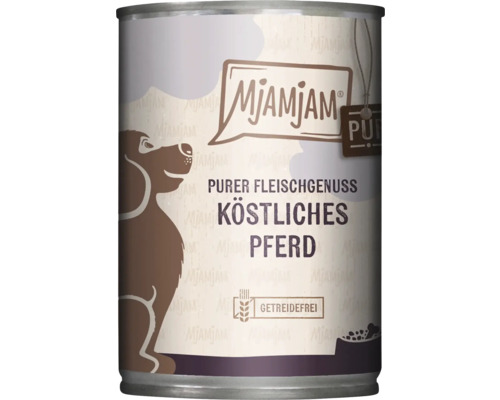 Mjamjam Hundenassfutter Pferd in Konservendose