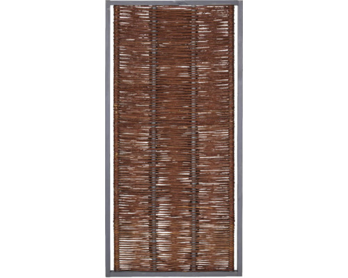 Sichtschutzelement aus Weide mit Rahmen