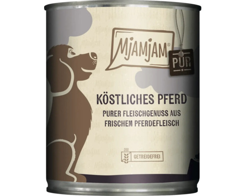 Mjamjam Hundefutter Pferd in Konservendose