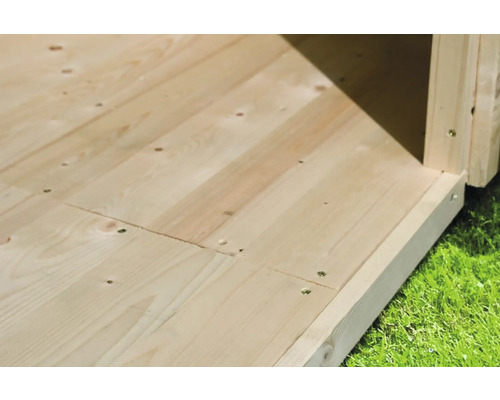 Holzboden mit Schrauben befestigt