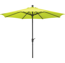 Offener Gartenschirm mit Kurbelmechanismus