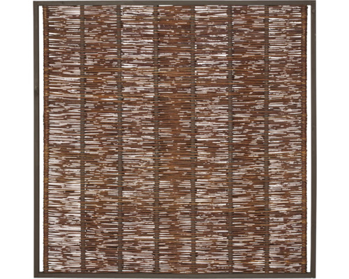 Sichtschutzzaun aus Weide mit Rahmen