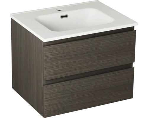 Waschtischunterschrank mit zwei Schubladen und Waschbecken