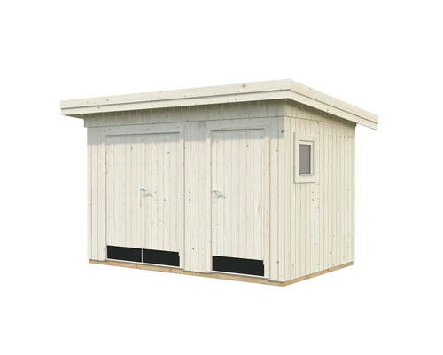 Holzgartenhaus mit Doppeltüren und Fenster