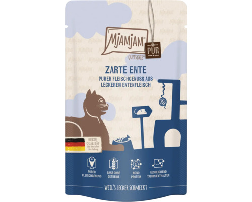 Mjamjam Quetschie Zarte Ente Katzenfutter