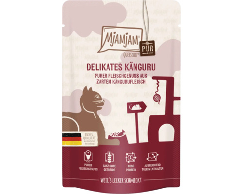 Mjamjam Katzenfutter Quetschie Delikates Känguru