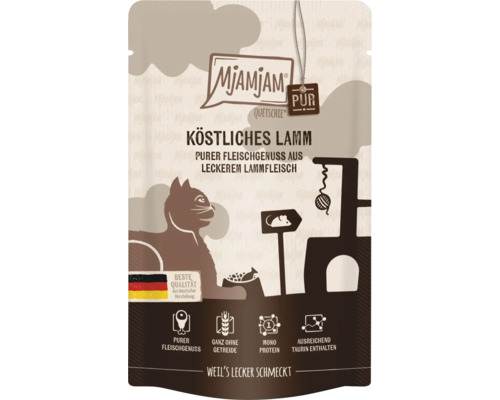 Mjamjam Katzenfutter Quetschie Köstliches Lamm
