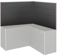 Eck-Hochbeet mit Sichtschutzwand