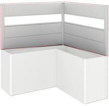 Eckbadewannenverkleidung mit Paneelen