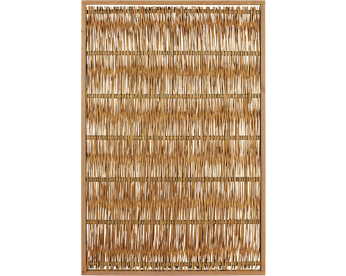 Sichtschutzelement aus Weide mit Holzrahmen