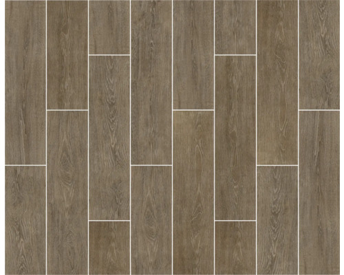 Verlegung von Bodenfliesen in Holzoptik