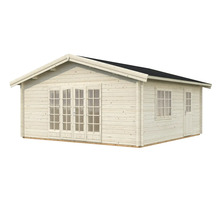 Holzgartenhaus mit Doppeltür, Fenster und Satteldach