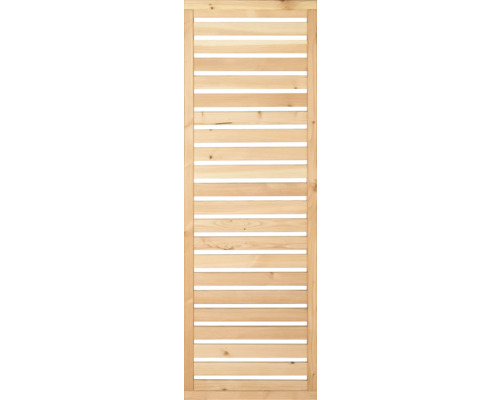 Holztür mit horizontalen Lamellen