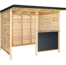 Holz Pavillon mit Lamellenwänden und Bartheke