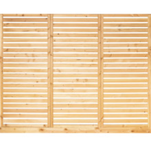 Holzzaunelement mit horizontalen Lamellen