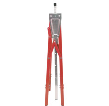 Farbeimerhalter aus Metall mit rotem Gestell