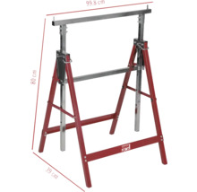 Cargo Point Unterstellbock mit den Maßen 99,8 cm Breite, 80 cm Höhe und 39 cm Tiefe.