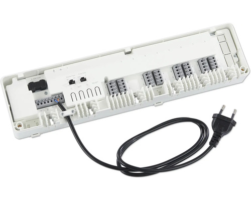 Weißer Regler mit Kabel und Stecker