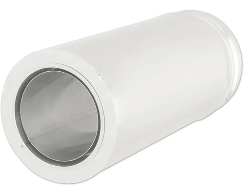 Ein einzelnes, weißes Ofenrohr.