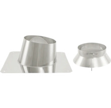 Edelstahl Kaminrohr und Regenkappe