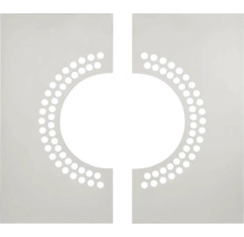 Baumscheibe aus Metall mit runder Aussparung und Punktmuster