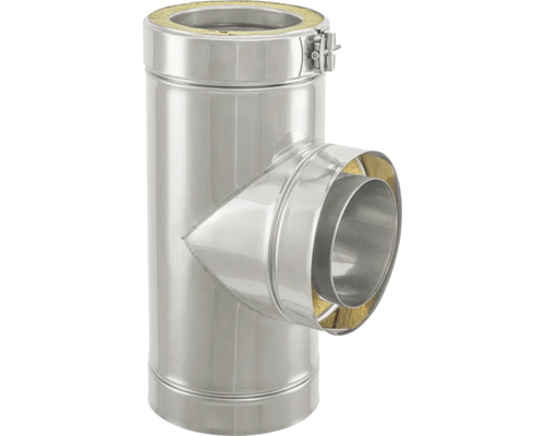 T-Stück für Ofenrohre aus Metall mit Isolierung