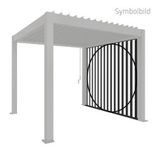 Pergola mit Lamellenwand als Sichtschutz