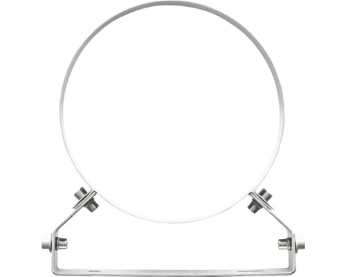 Rohrbefestigung mit Metallschelle und Schrauben