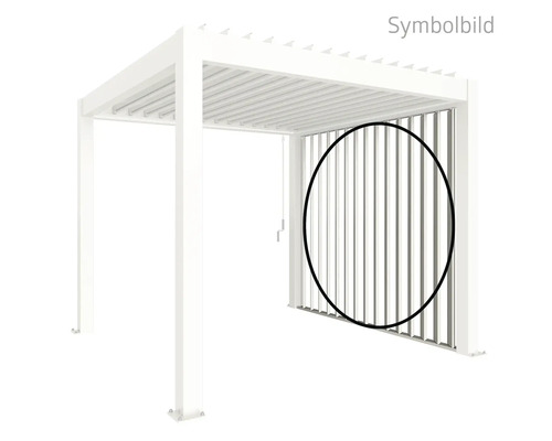 Pergola mit Lamellenwand als Sichtschutz