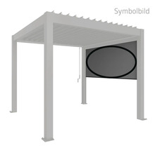 Pergola mit Seitenteil als Sichtschutz
