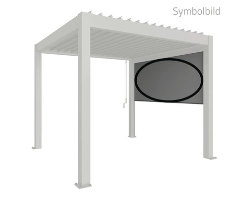 Pergola mit Seitenteil als Sichtschutz
