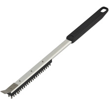 Grillbürste mit Schaber zur Reinigung von Grillrosten.