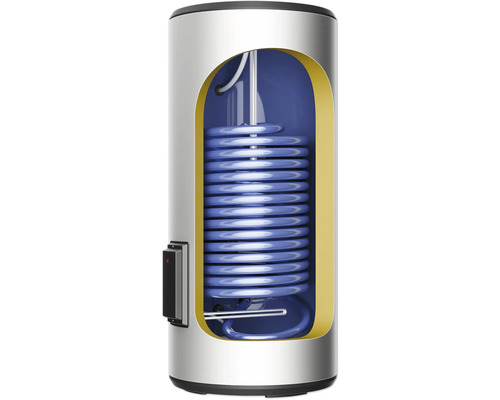 Querschnitt eines Warmwasserspeichers mit Heizspirale