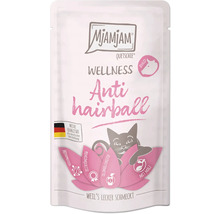 Mjamjam Quetschie Wellness Anti-hairball Rind Katzenfutter im Beutel