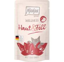Mjamjam Quetschie Wellness Katzenfutter Rind für Haut und Fell