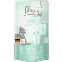 Mjamjam Quetschie Kitten Gute Pute mit Lachsöl Katzenfutter
