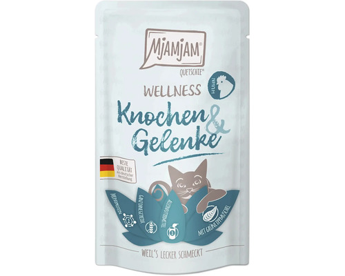 Mjamjam Quetschie Wellness Katzenfutter Knochen und Gelenke