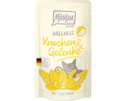 Mjamjam Quetschie Katzenfutter Wellness Knochen und Gelenke
