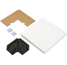 Eckregal mit Montagezubehör