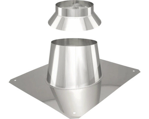 Edelstahl Kaminrohr Dacheinfassung mit Regenhut