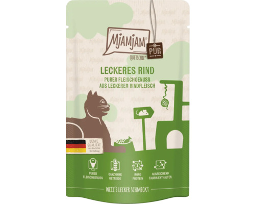 Mjamjam Quetschie Katzenfutter Rind