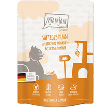 Mjamjam Katzenfutter Quetschie Saftiges Huhn mit Möhrchen und Katzenminze