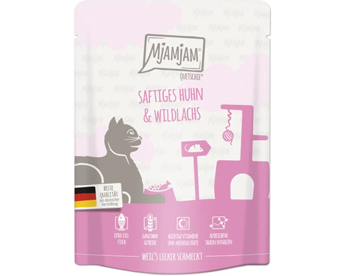 Mjamjam Katzenfutter Saftiges Huhn und Wildlachs