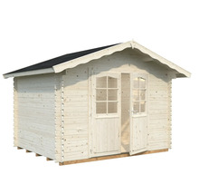 Holzgartenhaus mit Doppeltür und Dachpappe