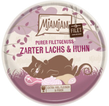Mjamjam Katzenfutter Zarter Lachs und Huhn